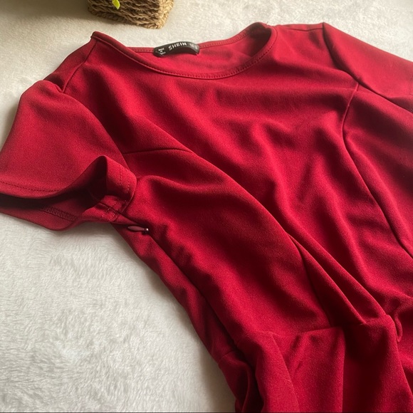 Side Zip Peplum Top - SHEIN - Picture 6 of 7